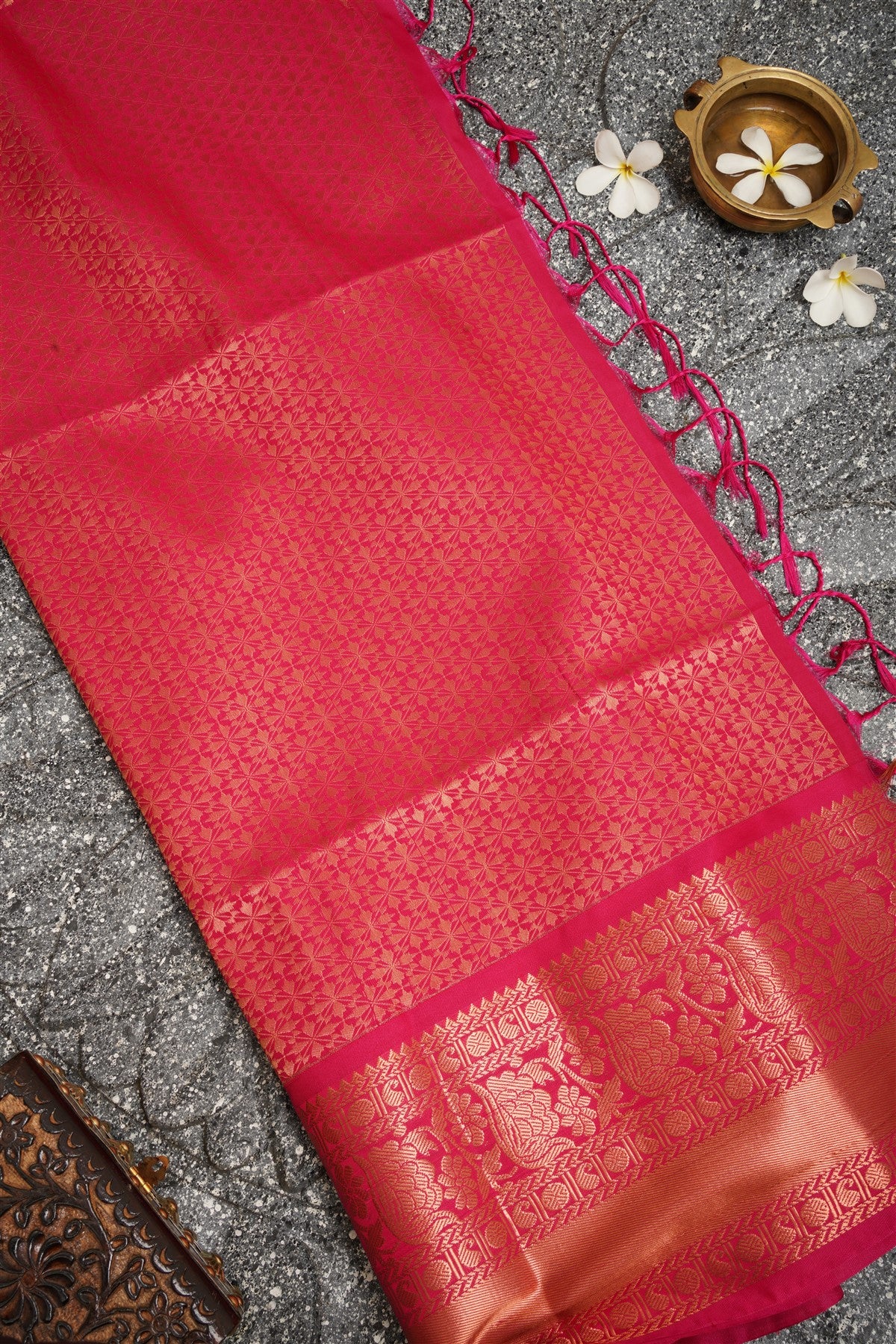 Semi Pattu Silk Dark Green Saree