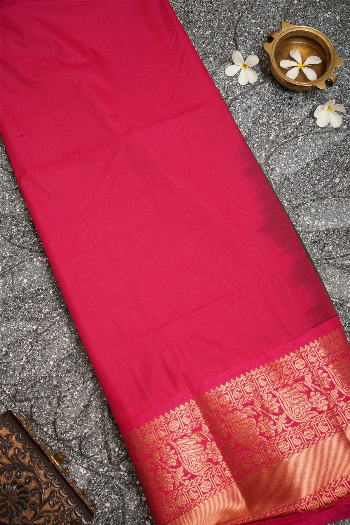 Semi Pattu Silk Dark Green Saree