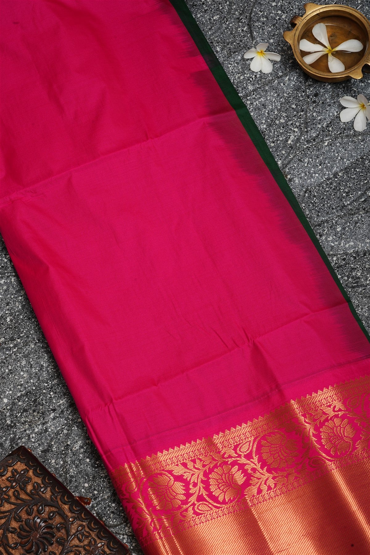 Semi Pattu Silk Green Saree