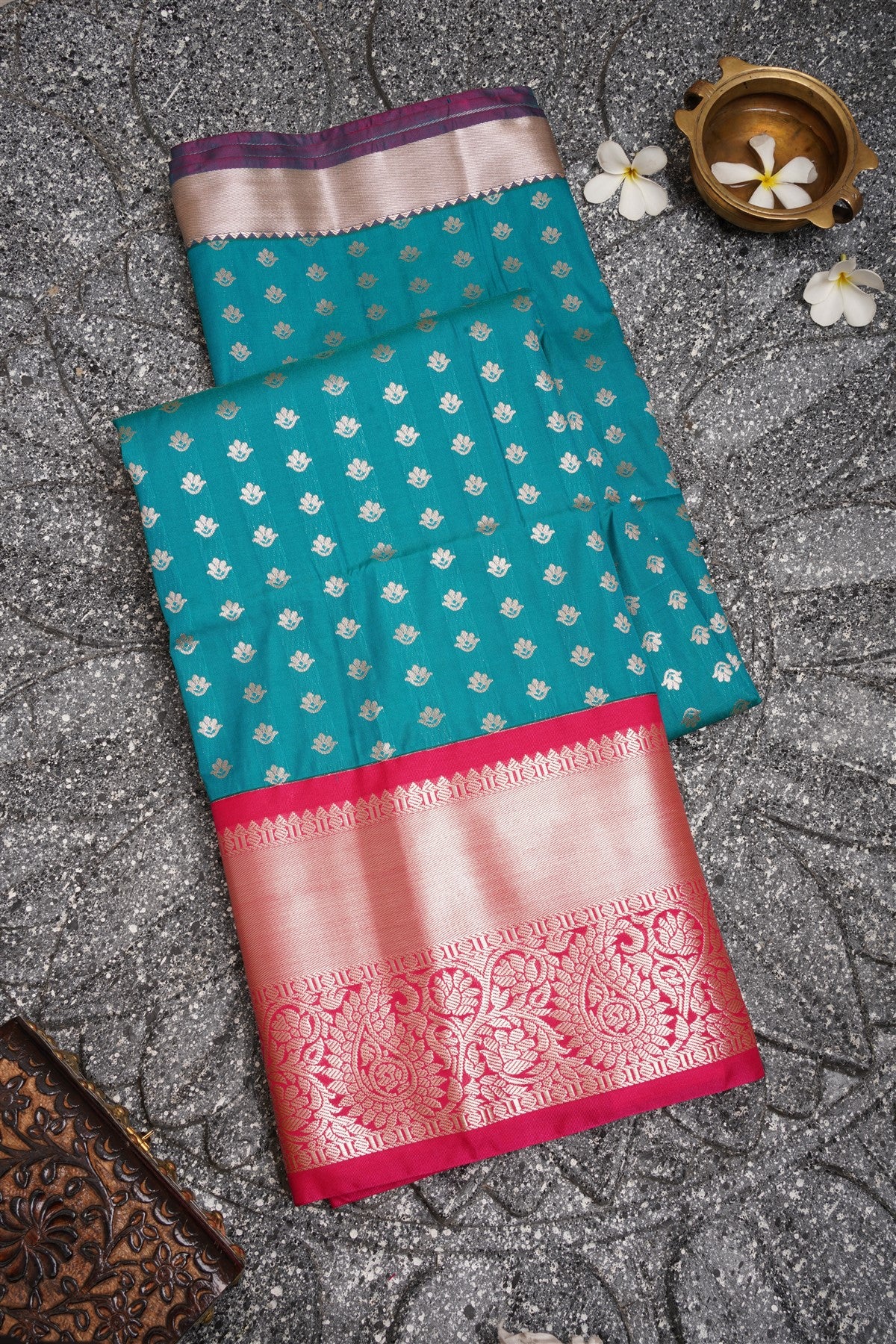 Semi Pattu Silk Rama Green Saree