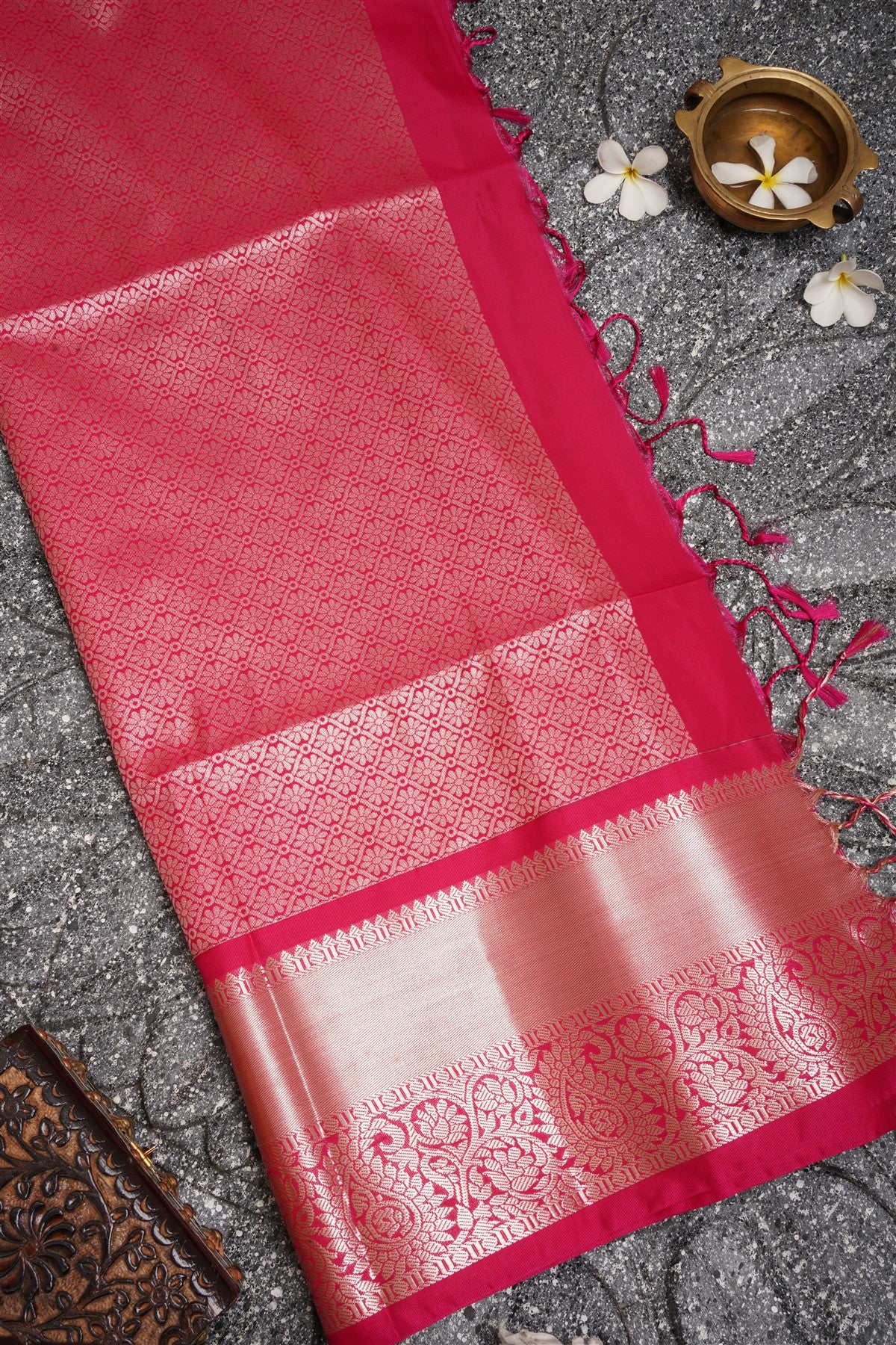 Semi Pattu Silk Rama Green Saree
