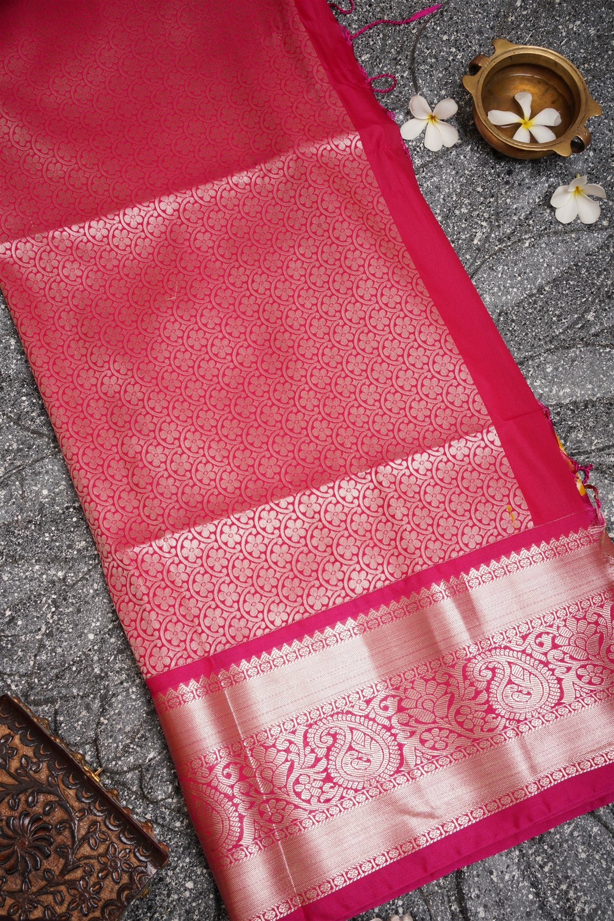 Semi Pattu Silk Yellow Saree
