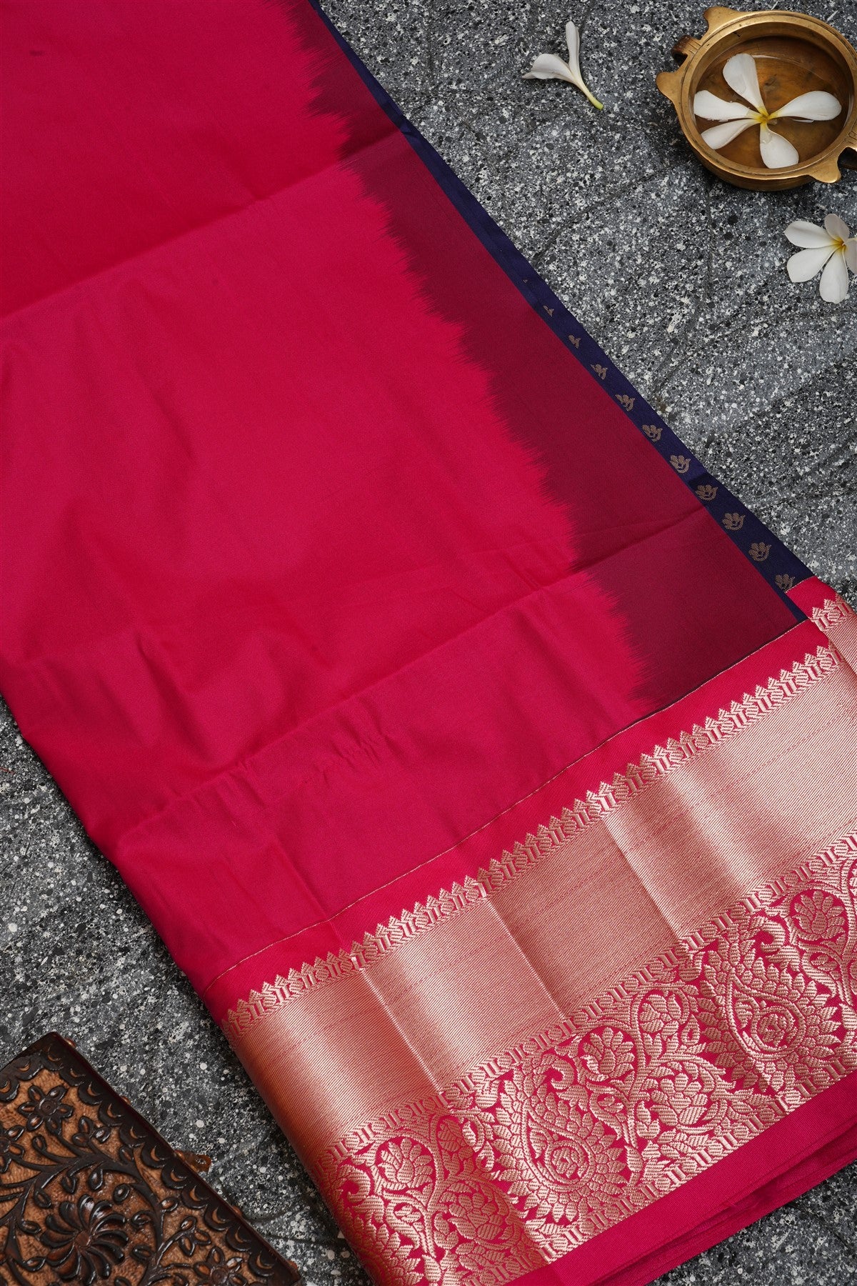 Semi Pattu Silk Navy Blue Saree