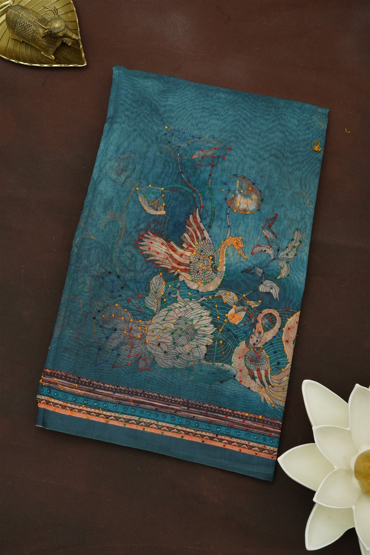 Bhagalpur Silk Dark Blue Saree