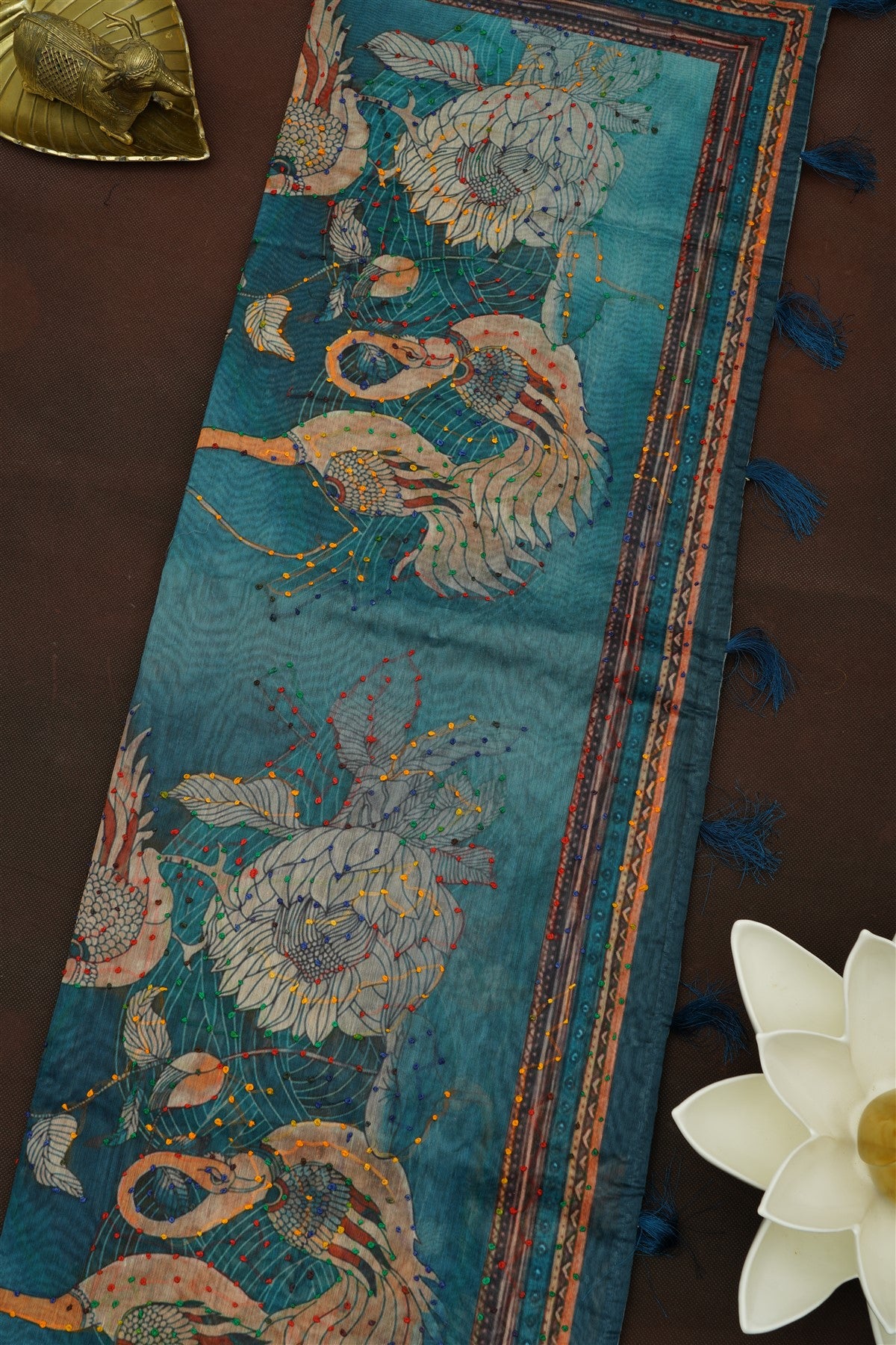 Bhagalpur Silk Dark Blue Saree