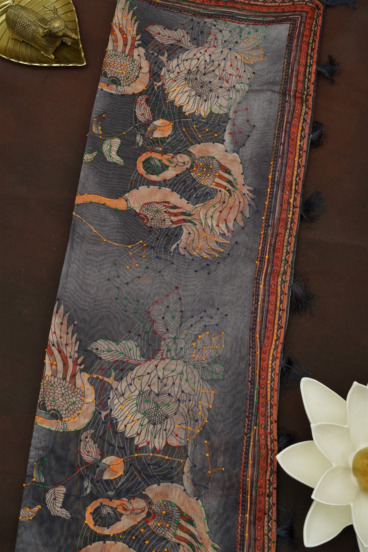 Bhagalpur Silk Grey Saree