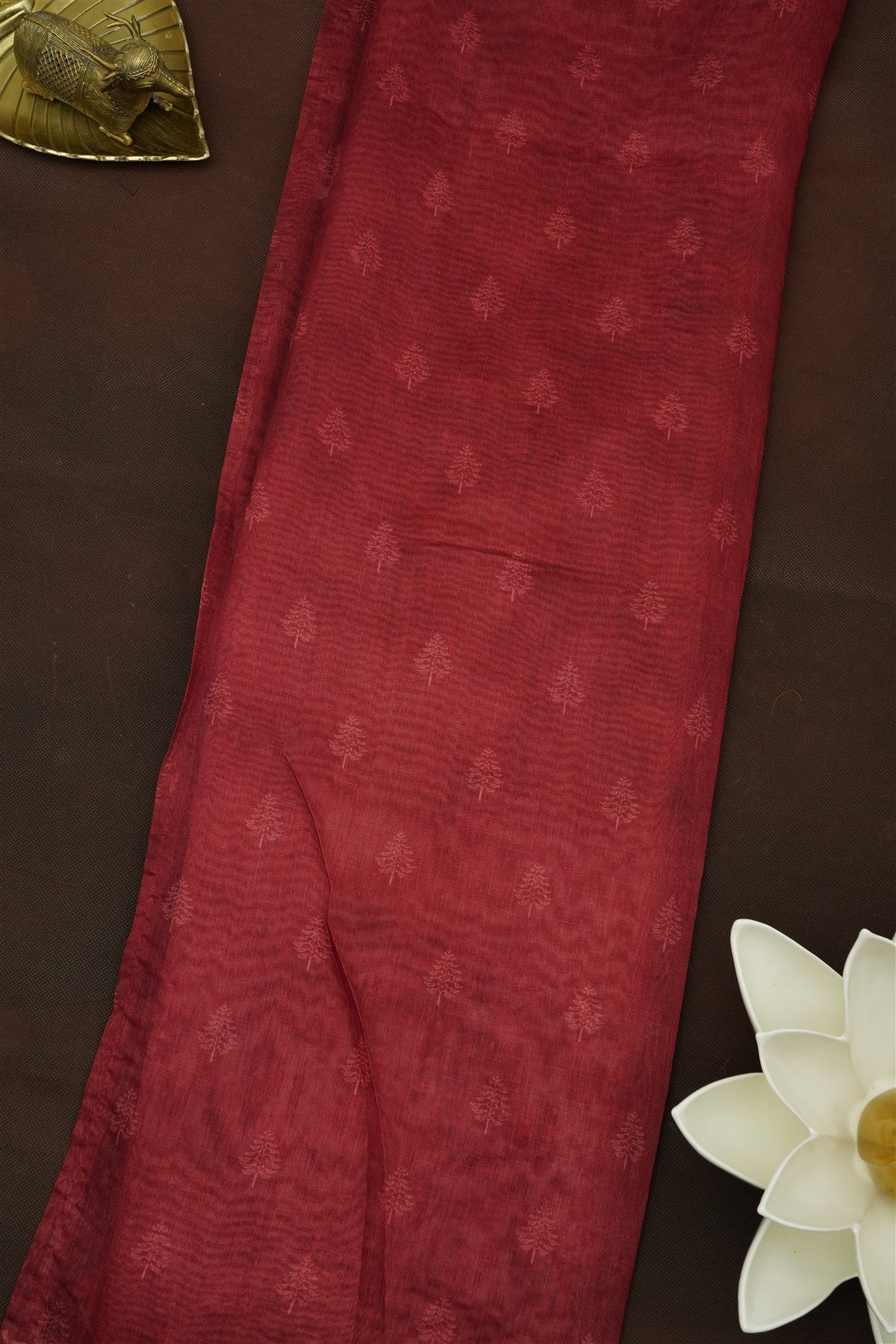Bhagalpur Silk Maroon Saree