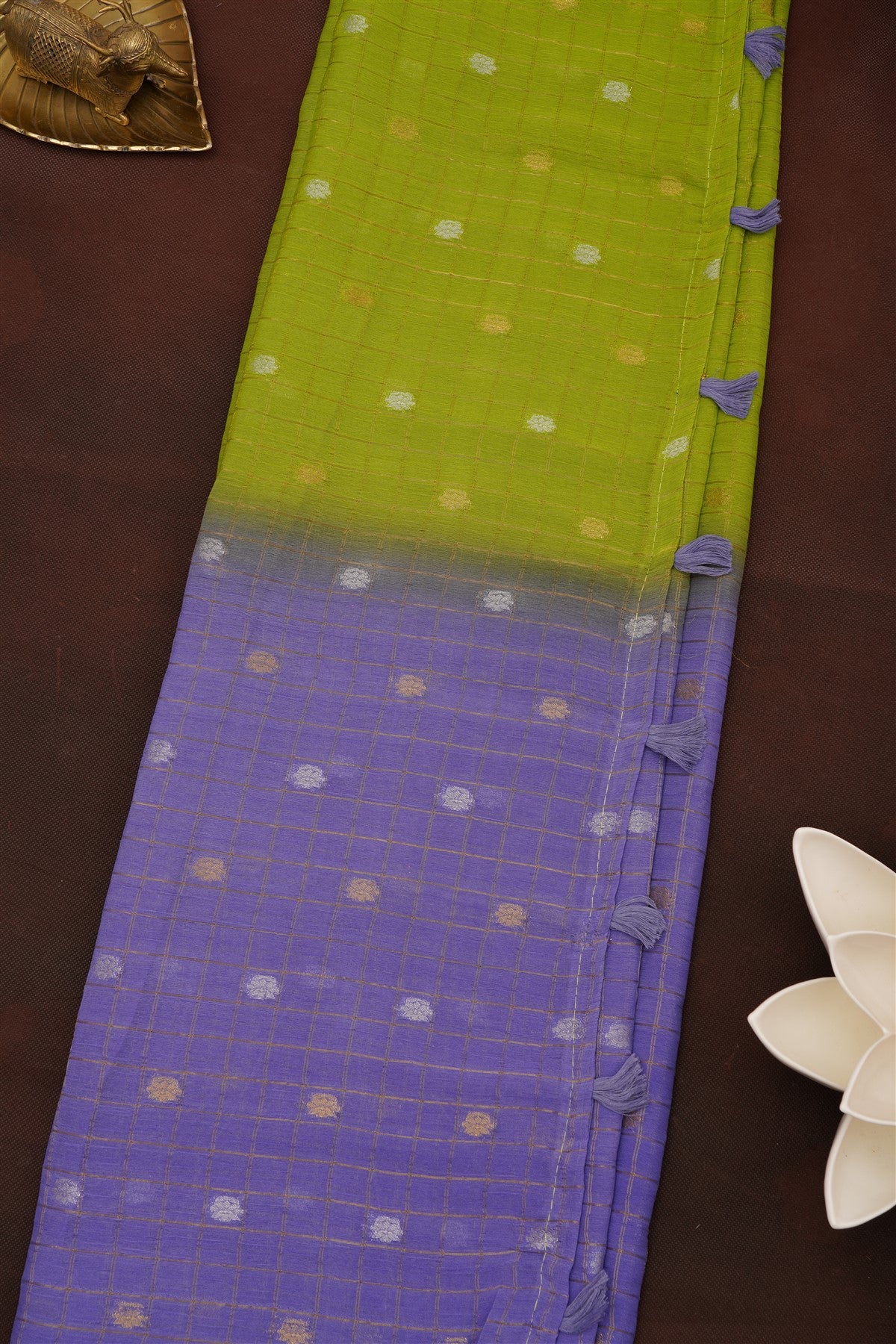 Fancy Chinon Chiffon Lavender Saree