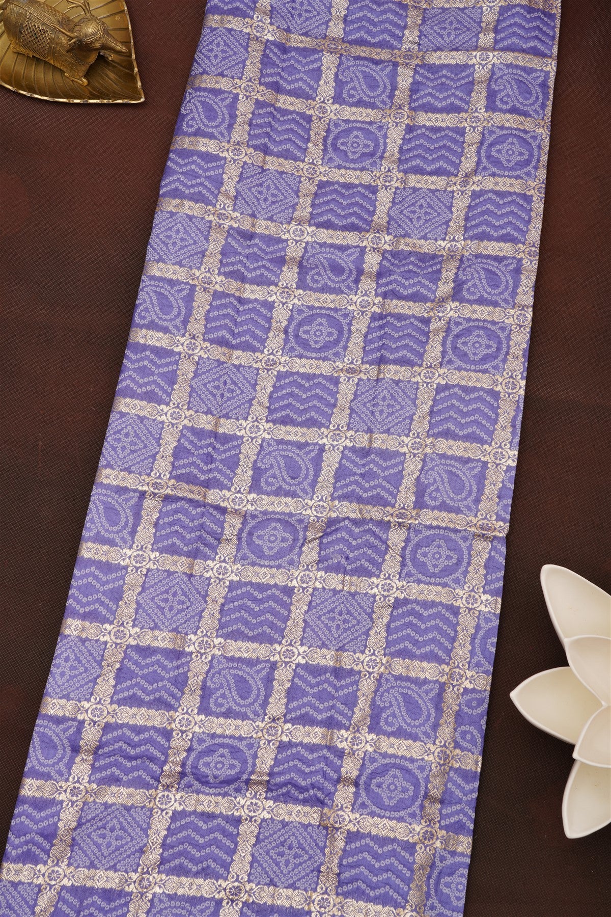 Fancy Chinon Chiffon Lavender Saree