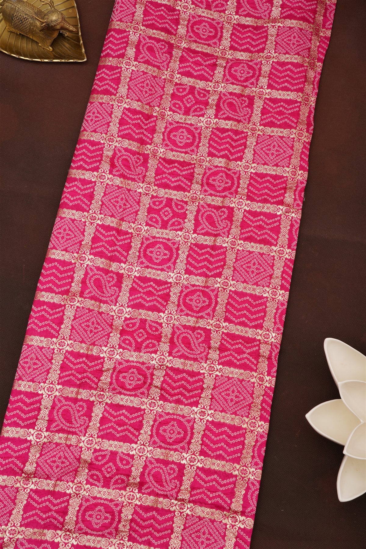 Fancy Chinon Chiffon Dark Pink Saree