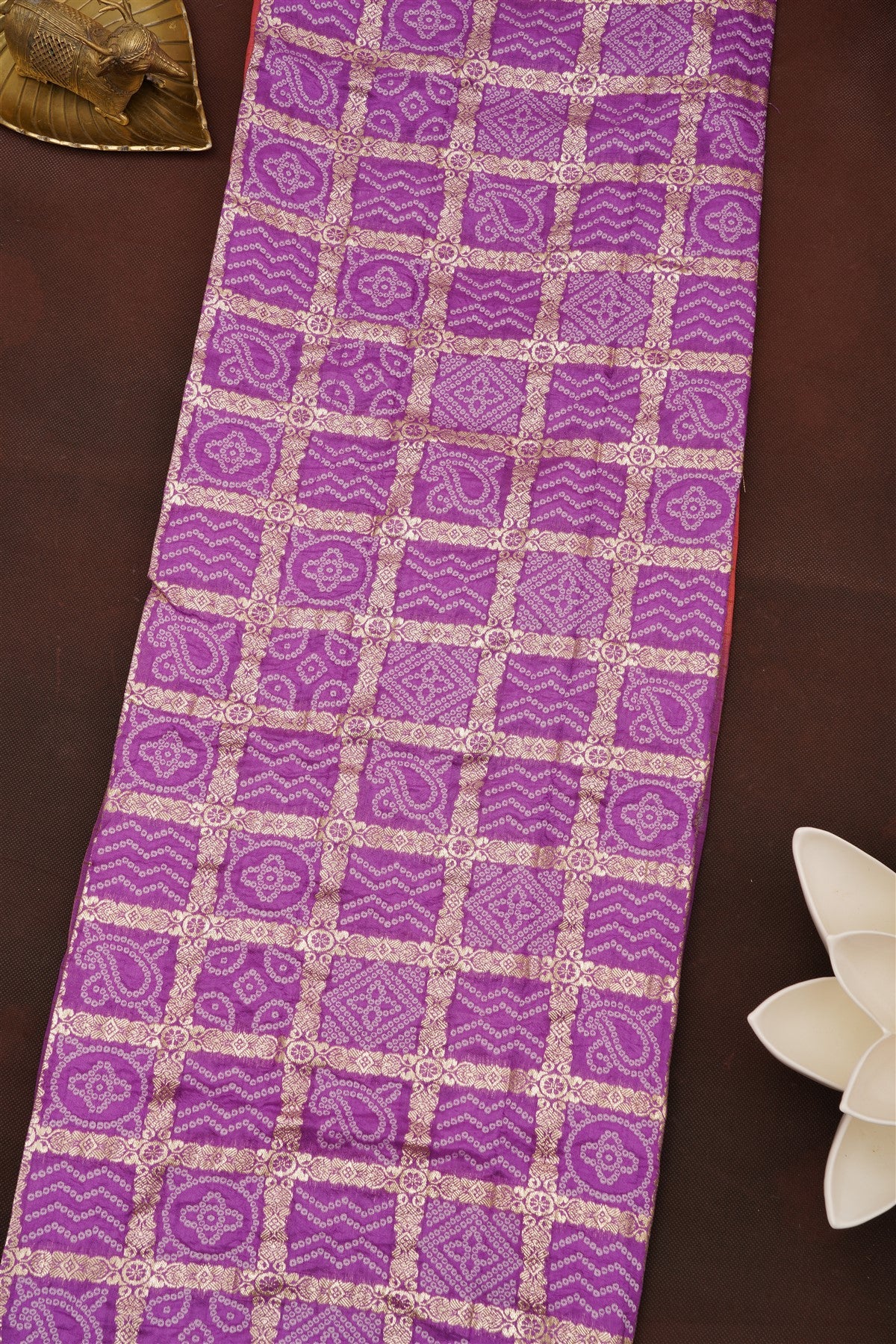 Fancy Chinon Chiffon Purple Saree