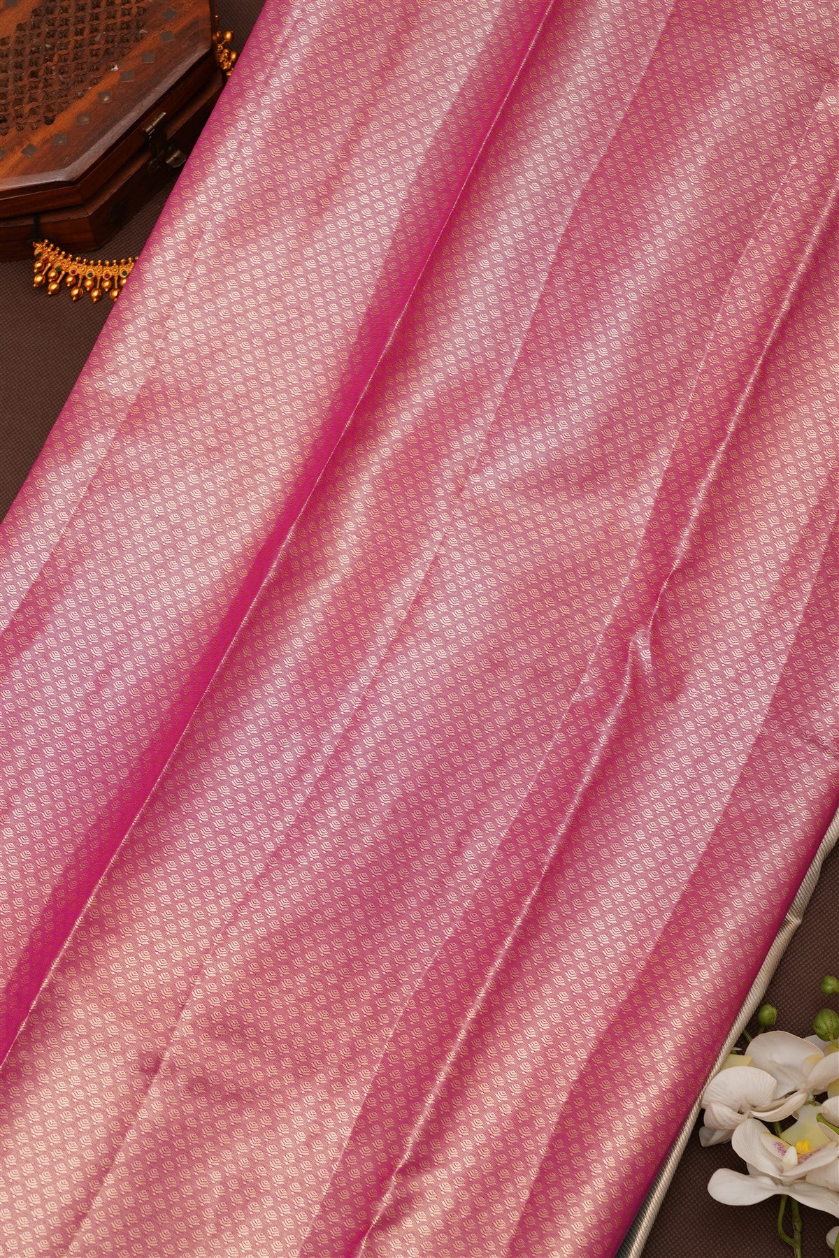 Semi Pattu Silk Blend Sea Blue Saree