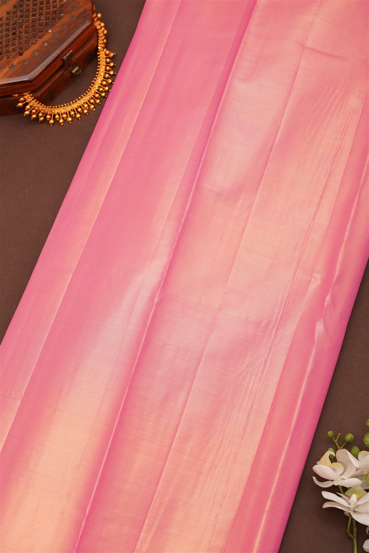 Semi Pattu Silk Blend Light Olive Green Saree