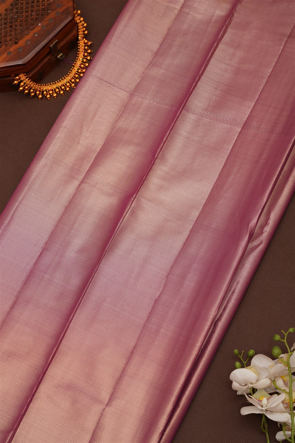 Semi Pattu Silk Blend Lavander Saree