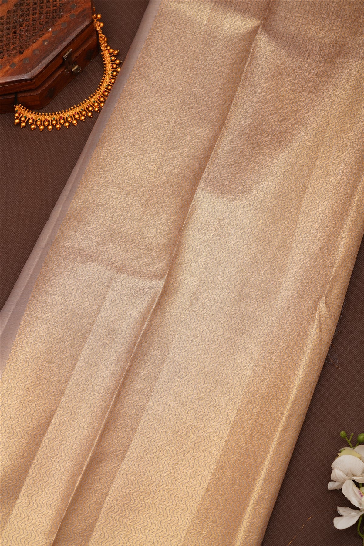 Semi Pattu Silk Blend Rama Green Saree