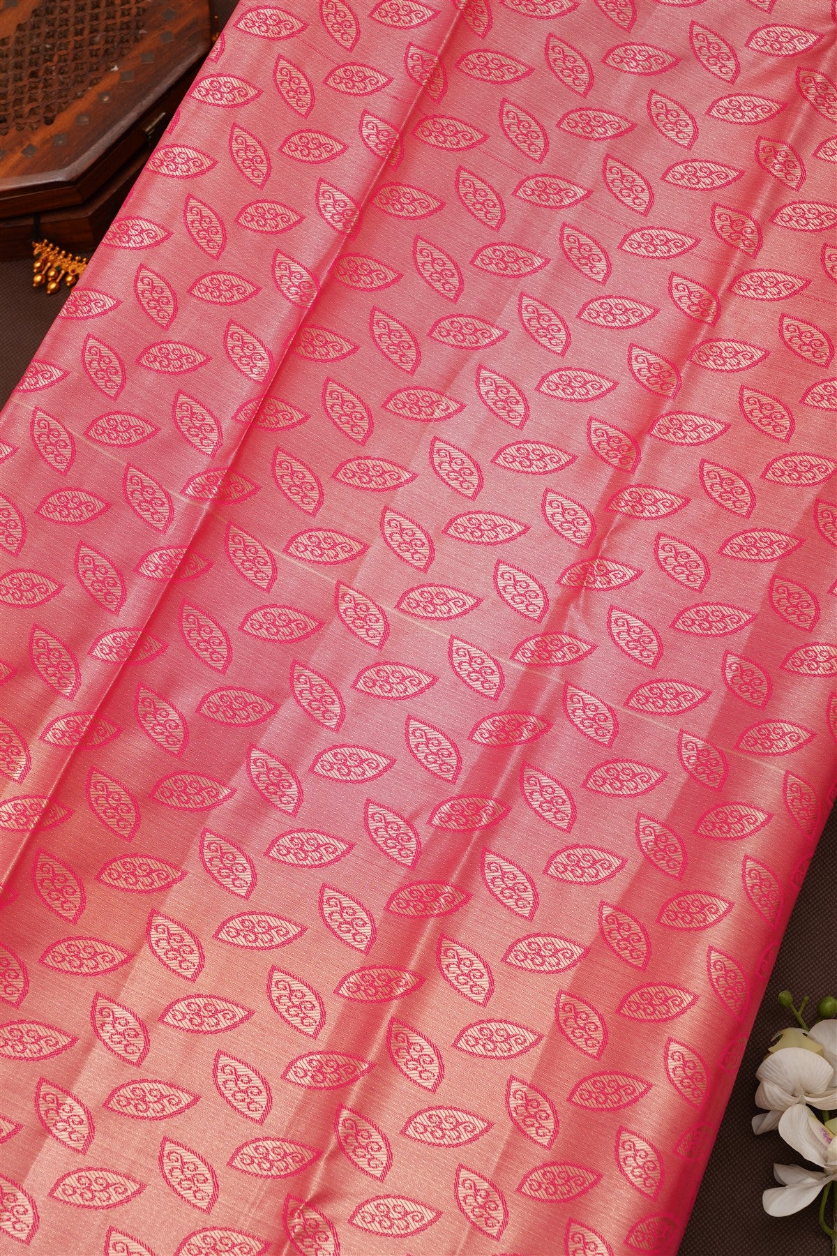 Semi Pattu Silk Blend Sea Green Saree
