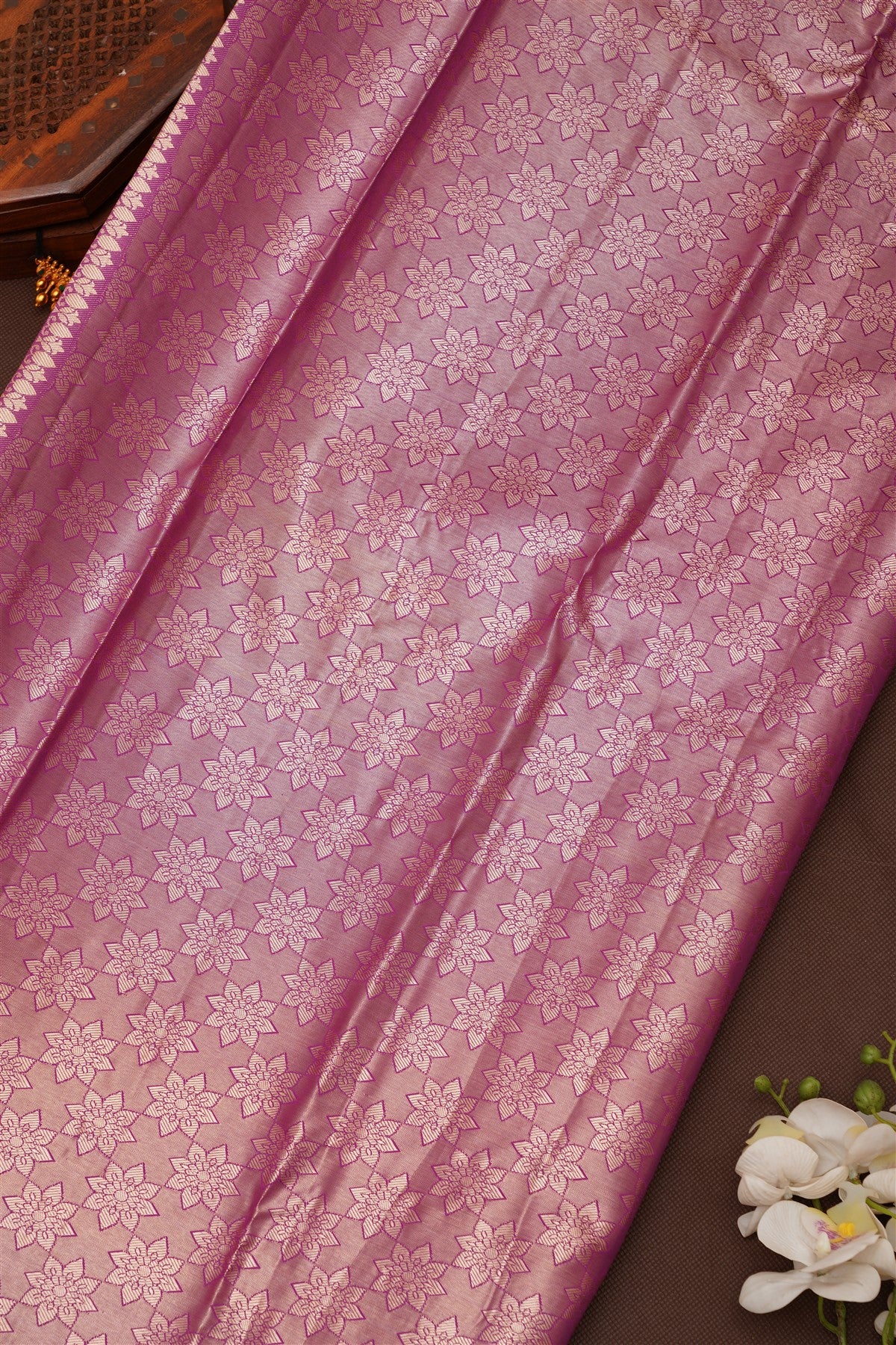 Semi Pattu Silk Blend Sea Green Saree