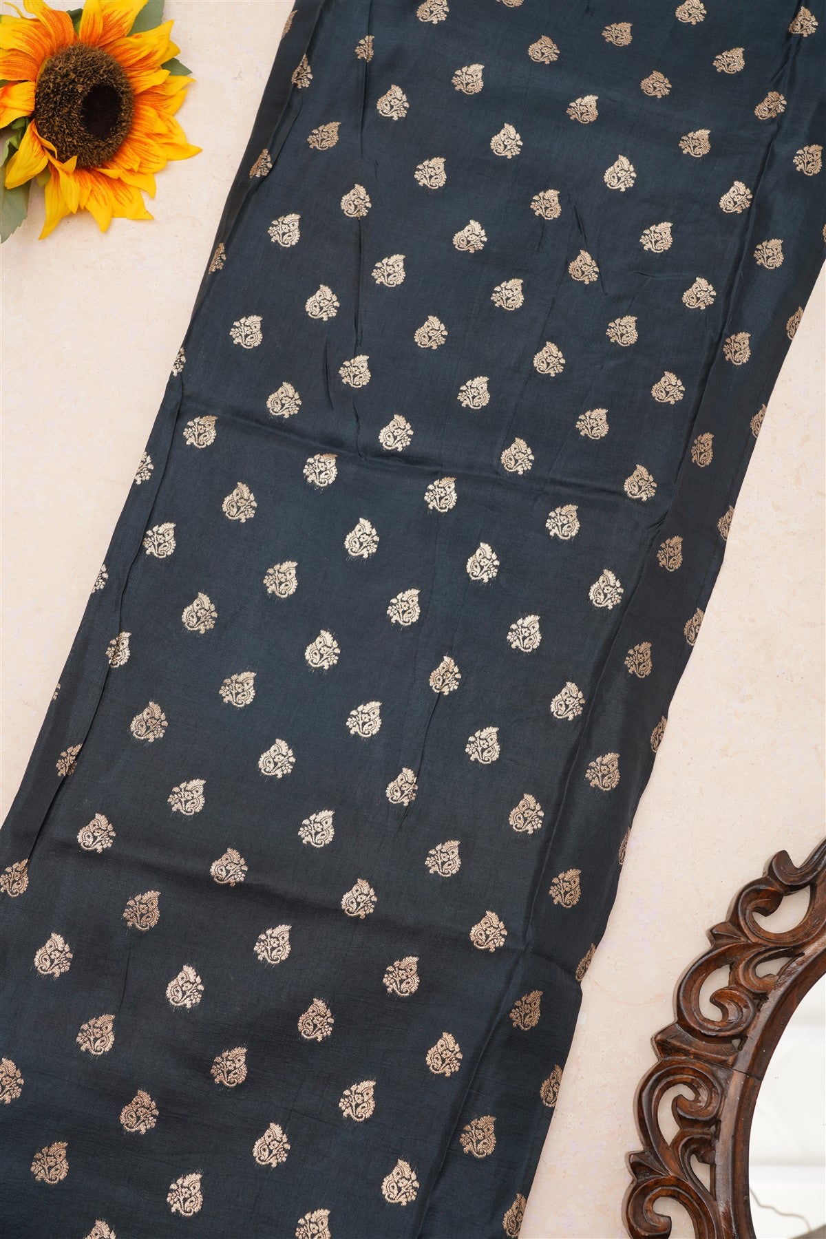Fancy Dola Silk Multi Tanjore Print Saree