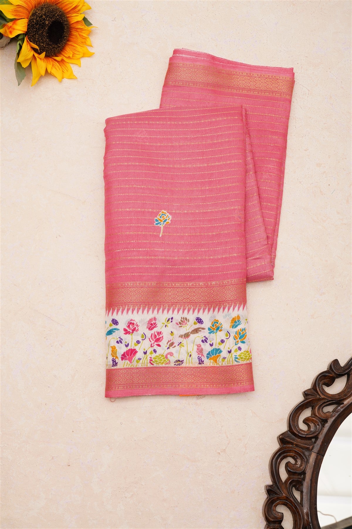 Fancy Dola Silk Light Pink Saree