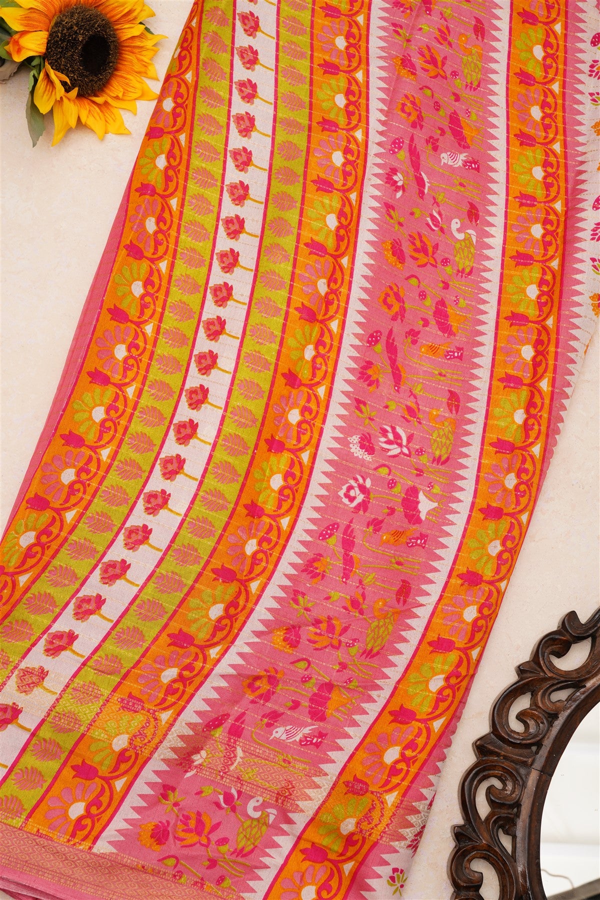 Fancy Dola Silk Light Pink Saree