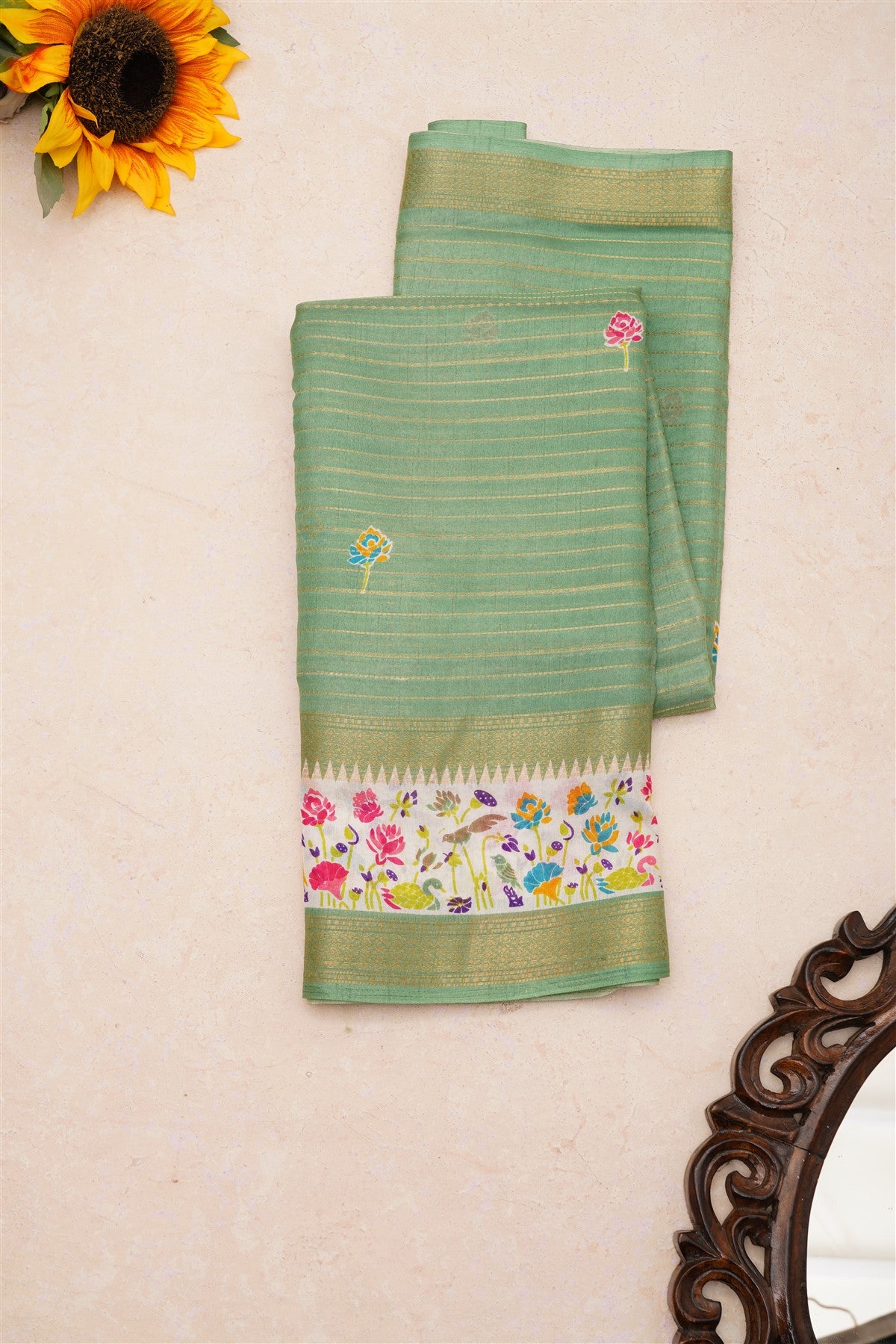 Fancy Dola Silk Light Green Saree