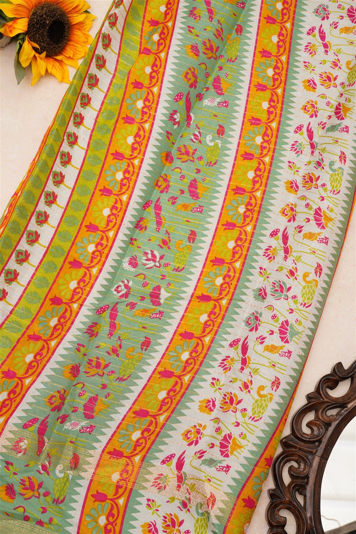 Fancy Dola Silk Light Green Saree