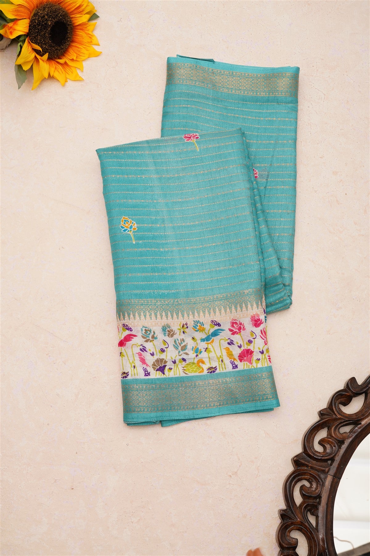 Fancy Dola Silk Light Sea Green Saree