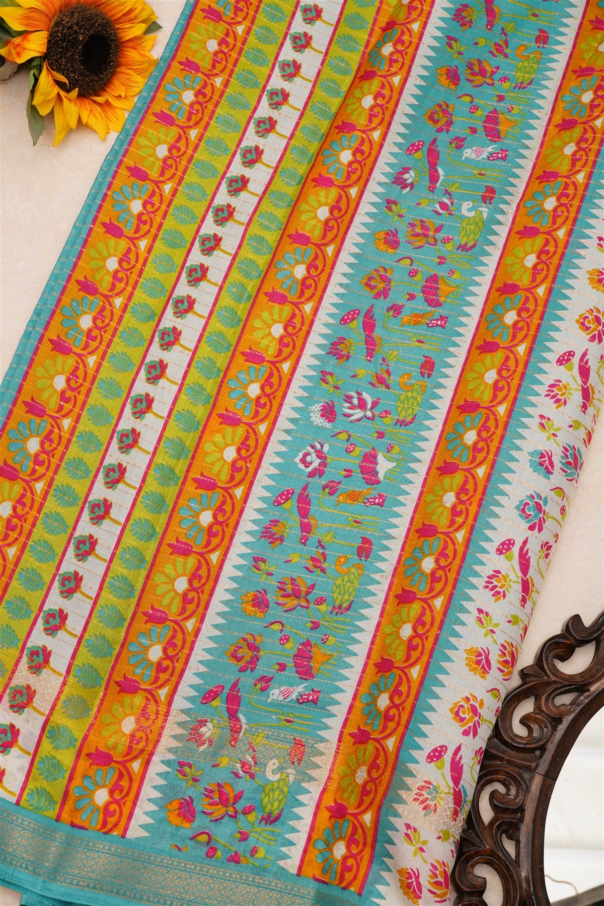 Fancy Dola Silk Light Sea Green Saree