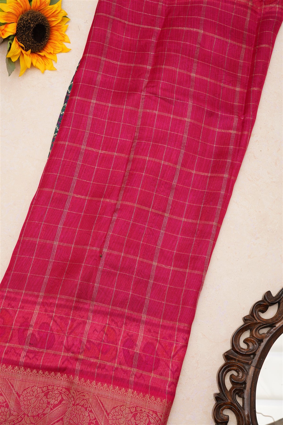 Fancy Viscose Georgette Dark Green Saree
