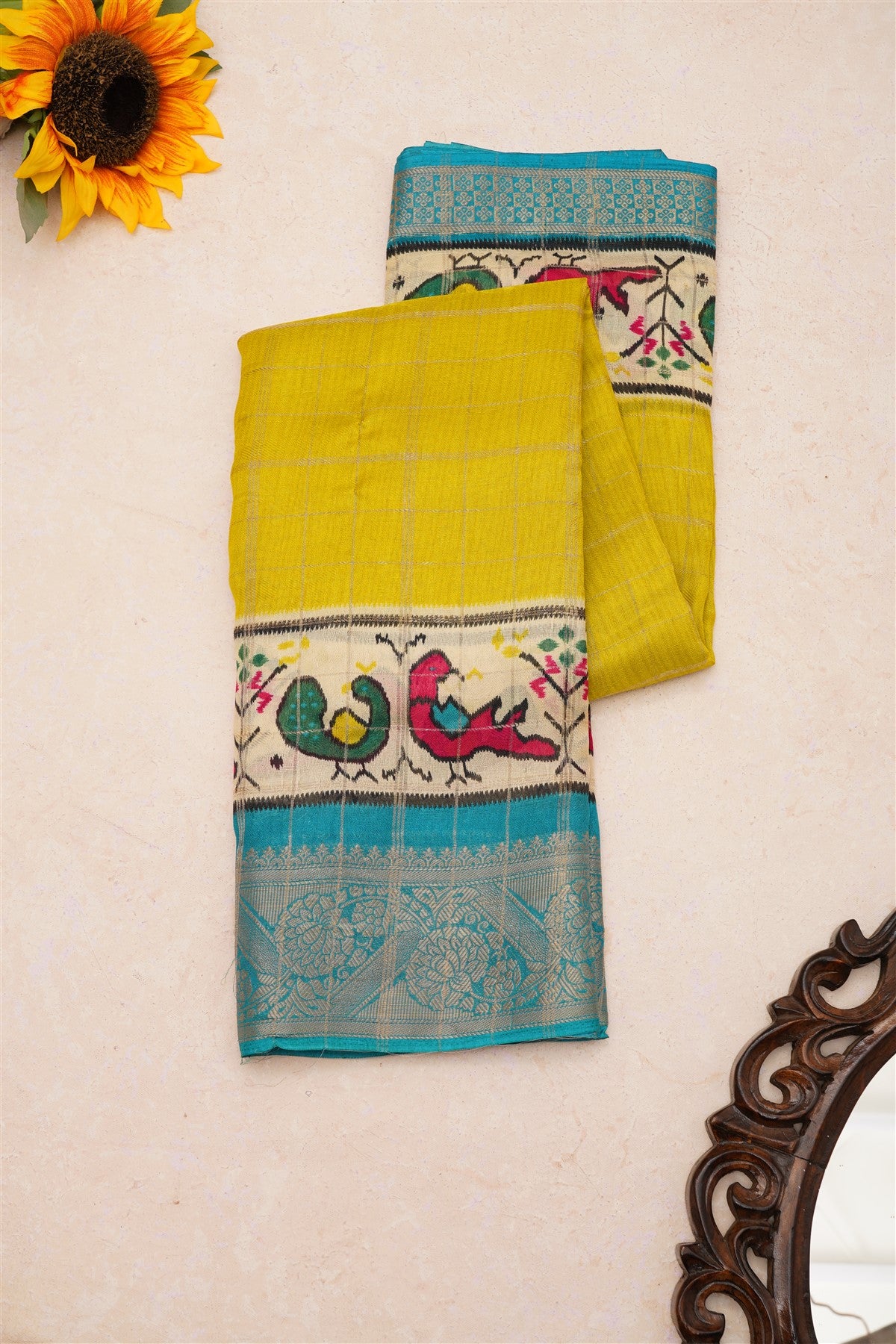 Fancy Viscose Georgette Lime Green Saree