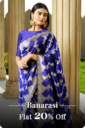 Bhagalpur Matka Silk Blue Saree