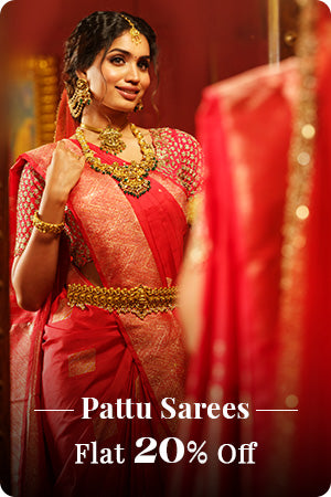 Semi Pattu Silk Blend Rust Saree